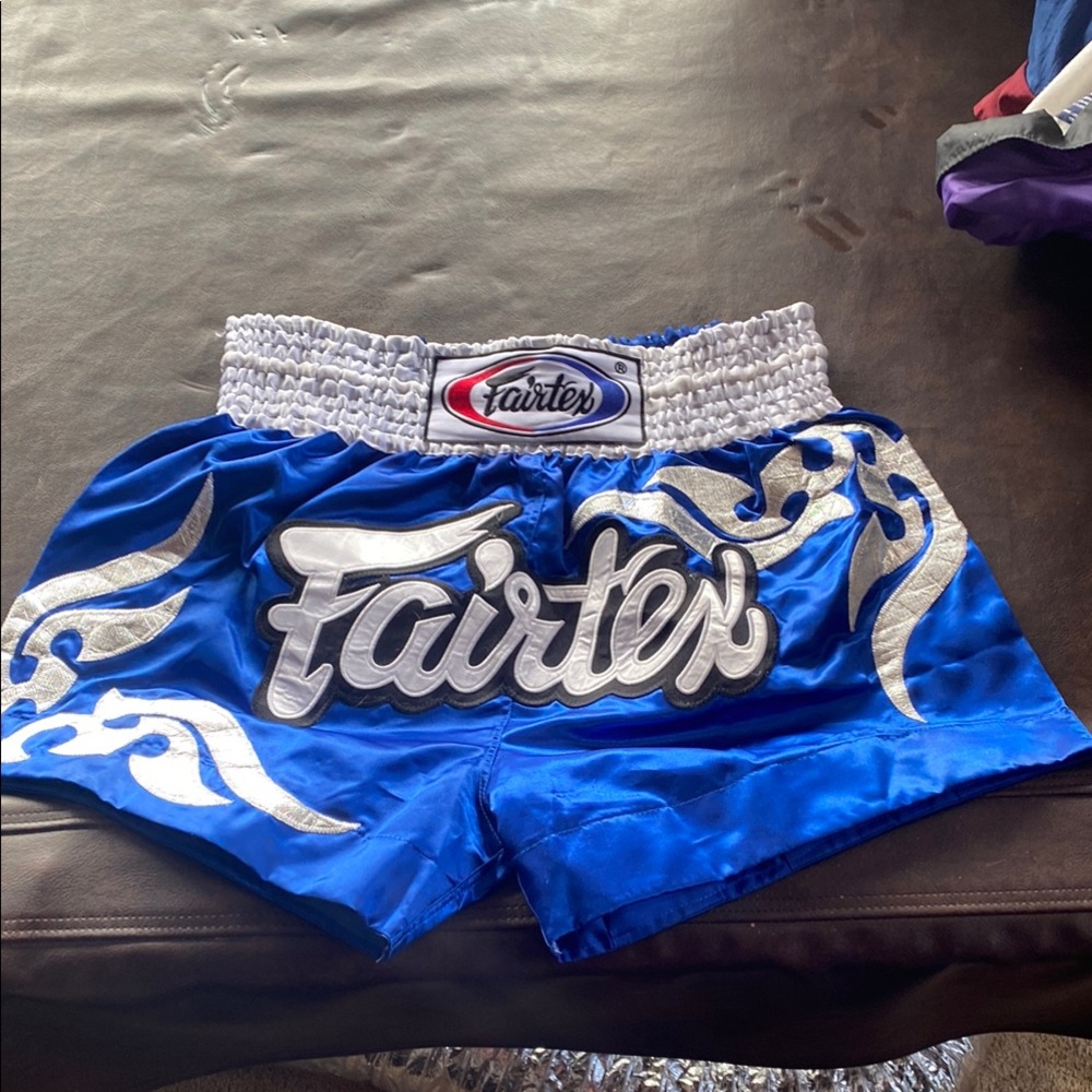 Blue and Silver Athletic Shorts with Dynamic Design